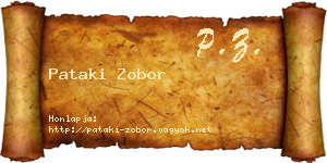 Pataki Zobor névjegykártya